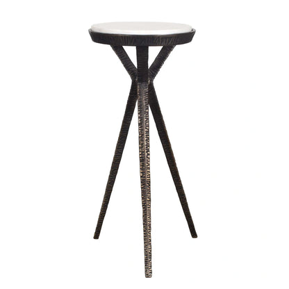 White Marble Accent Table