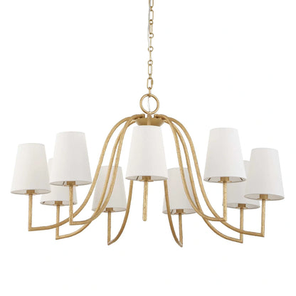 9-Light Gold Chandelier