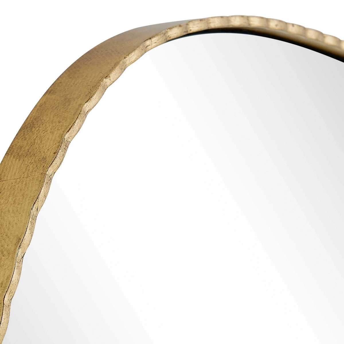Scalloped Antique Gold Mirror