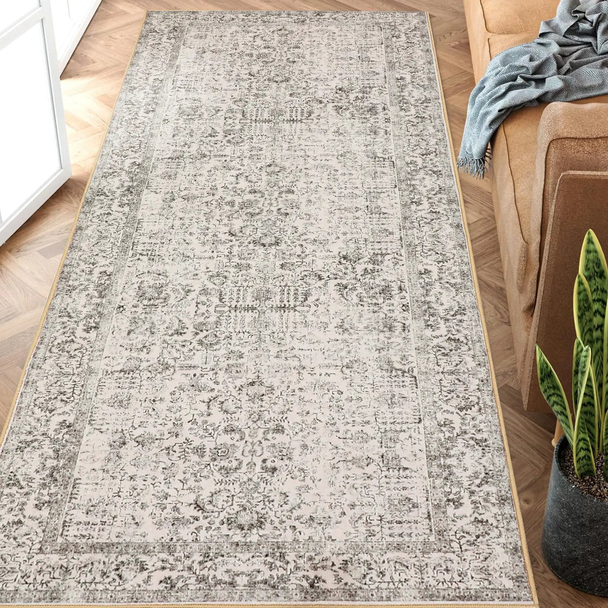 Purecozy Pet Friendly 9x12 Vintage Area Rug