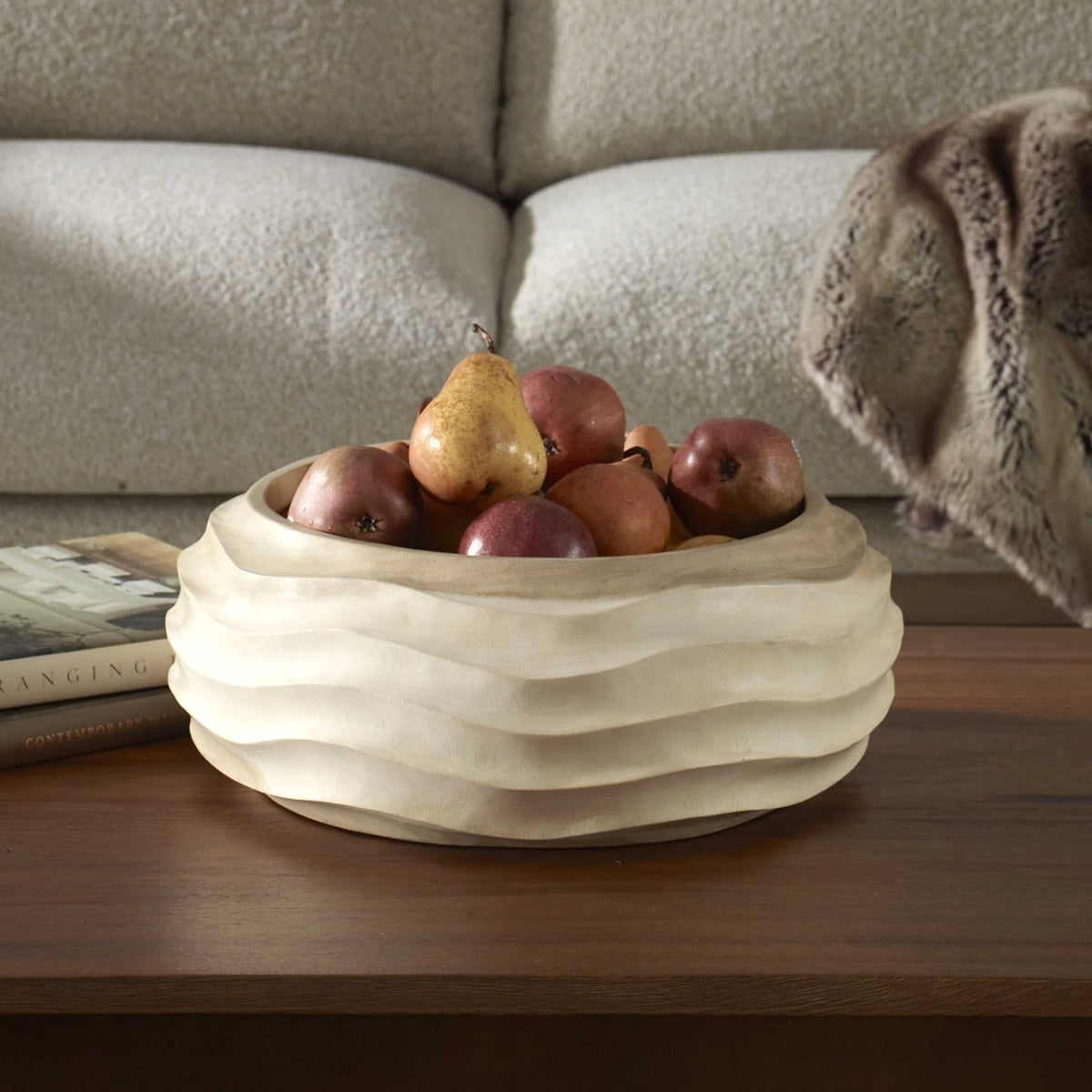Bleached Wood Bowl