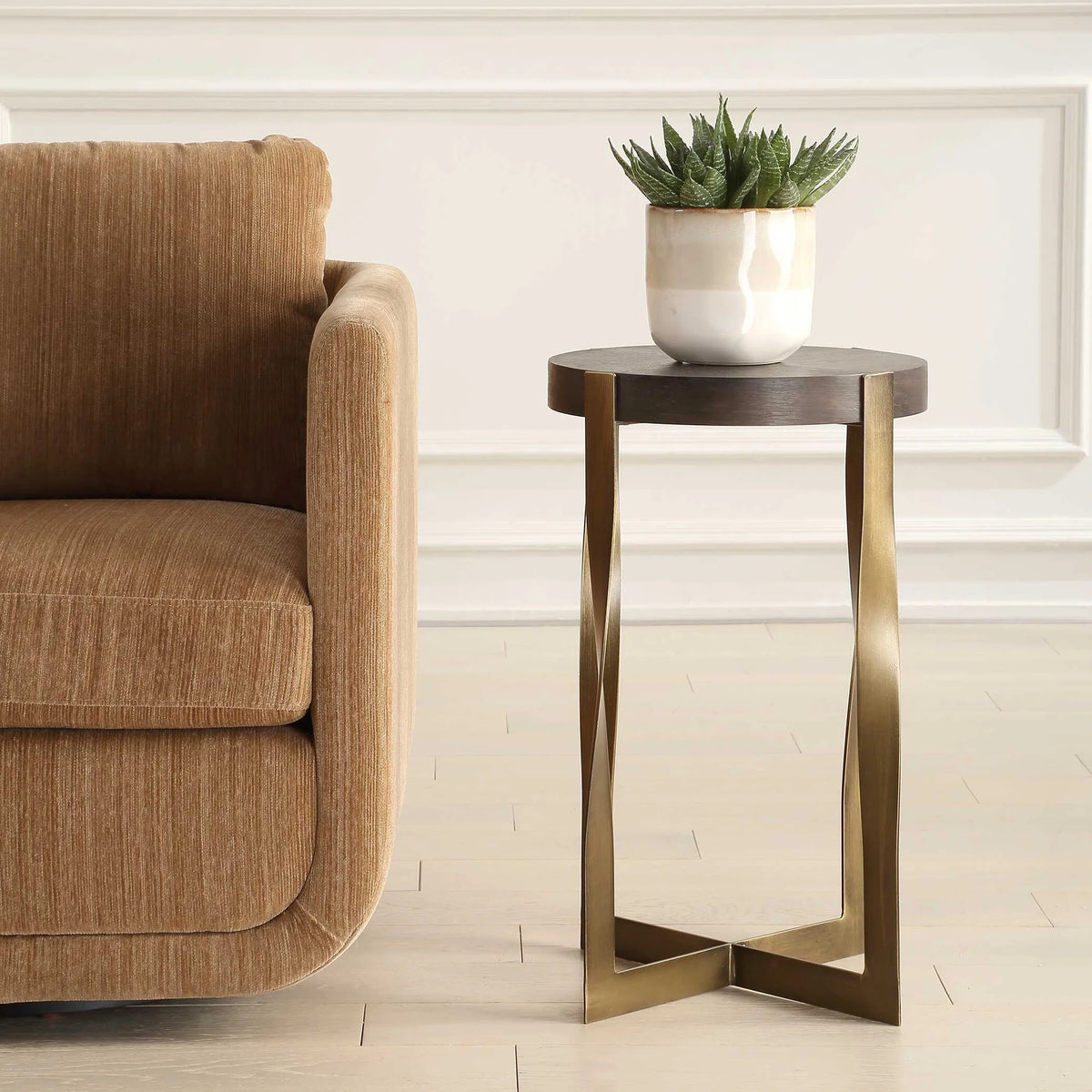 Brass Accent Table