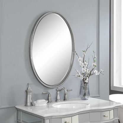 Beaded Oval Mirror