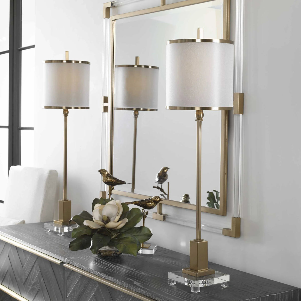 Brass Buffet Lamp