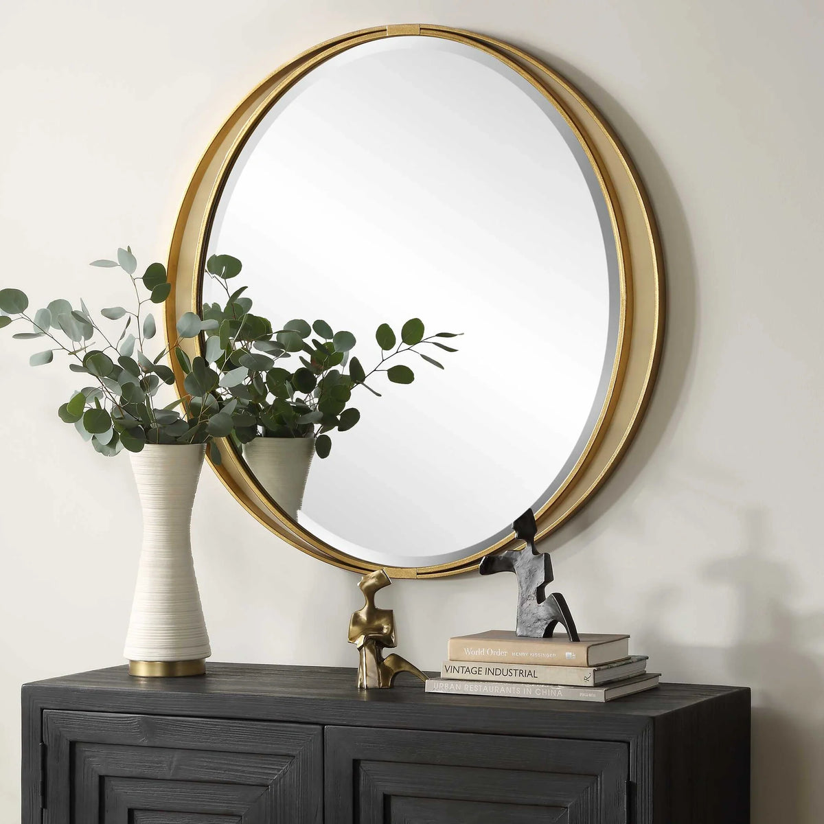 Oval Gold Mirror