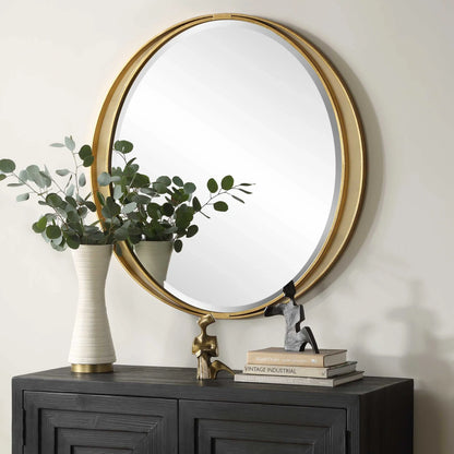 Oval Gold Mirror