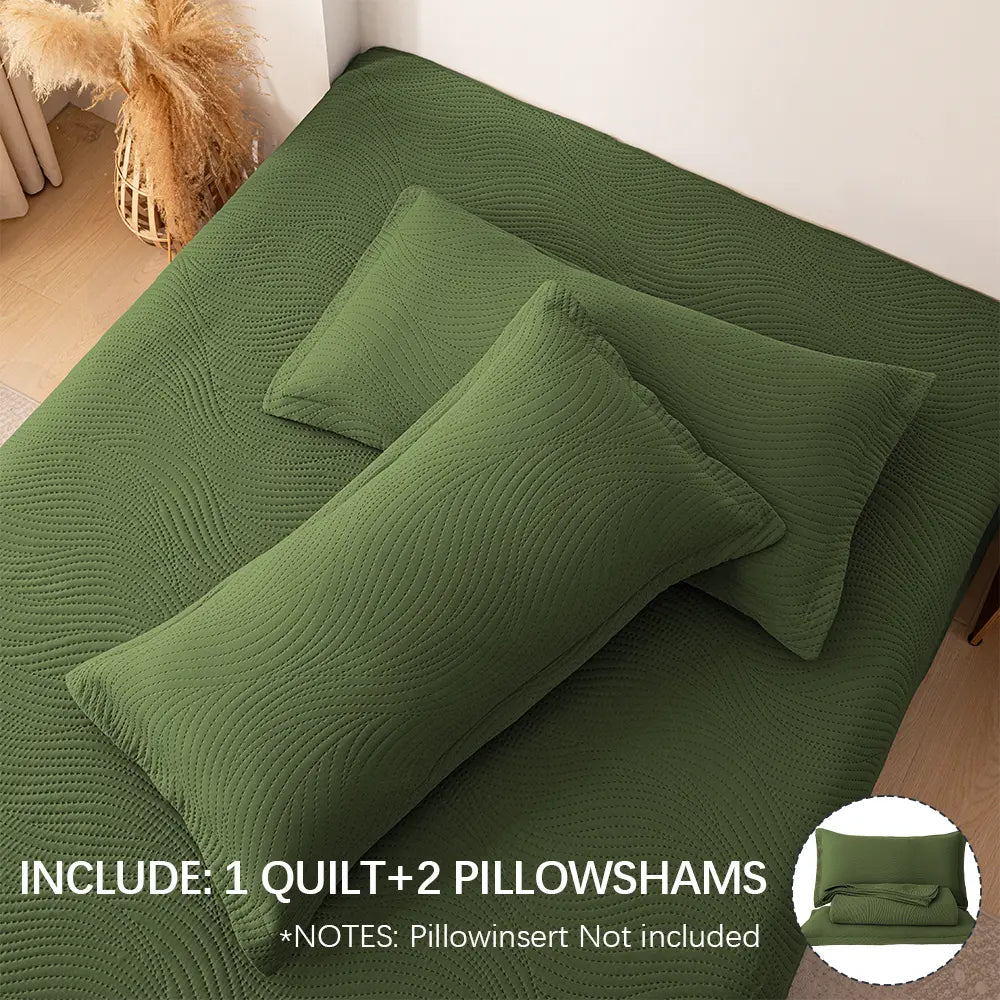 Xaking Solid Comforter Set | Ultrasonic Quilted Lightweight All-Season Bedding with Pillowcases | Six Colours, Twin to King