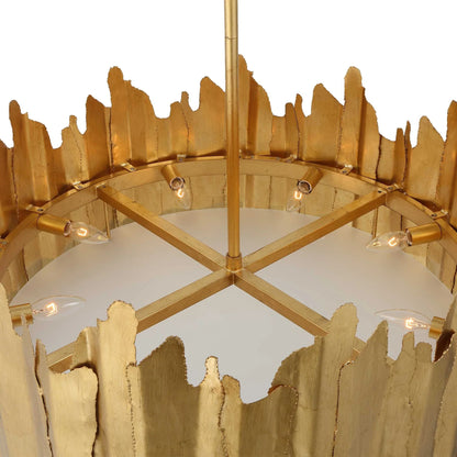 Industrial Gold Leaf Pendant