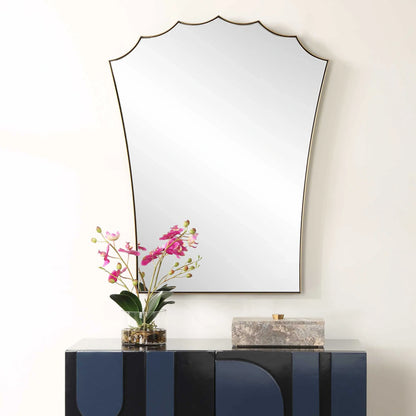 Scalloped Arched Vanity Mirror