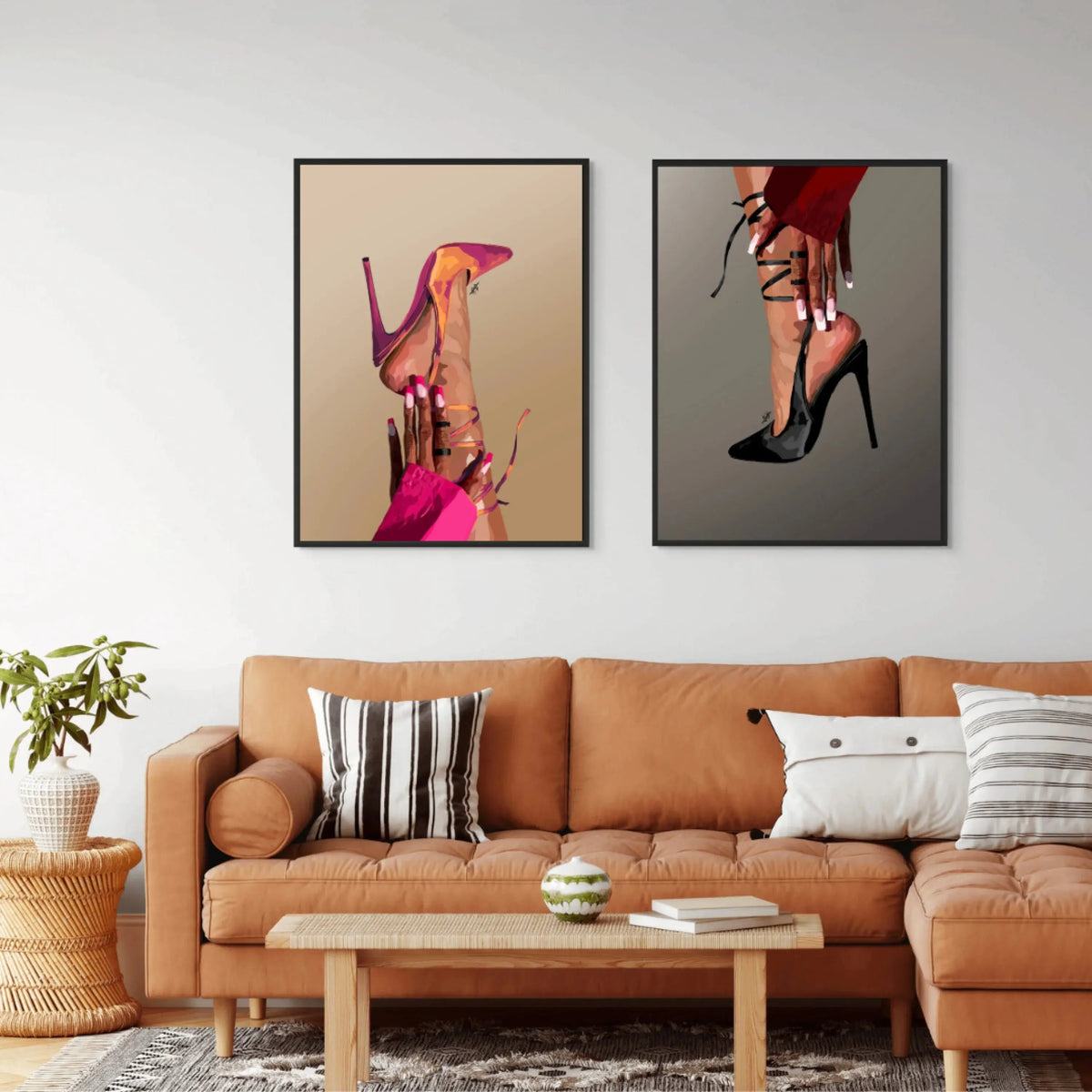 Sophisticated II - Elegant Black Wall Art Print for Home and Office Decor
