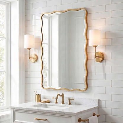 Gold Scalloped Mirror