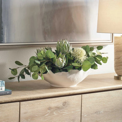 Blooms White Bowl Centerpiece