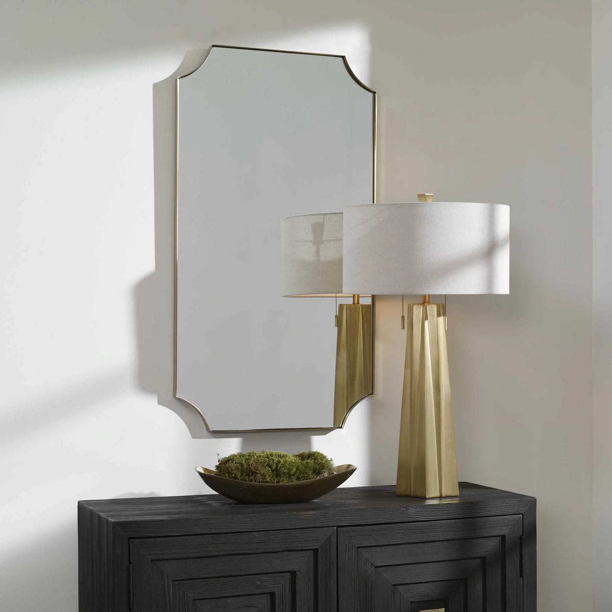 Scalloped Corner Mirror