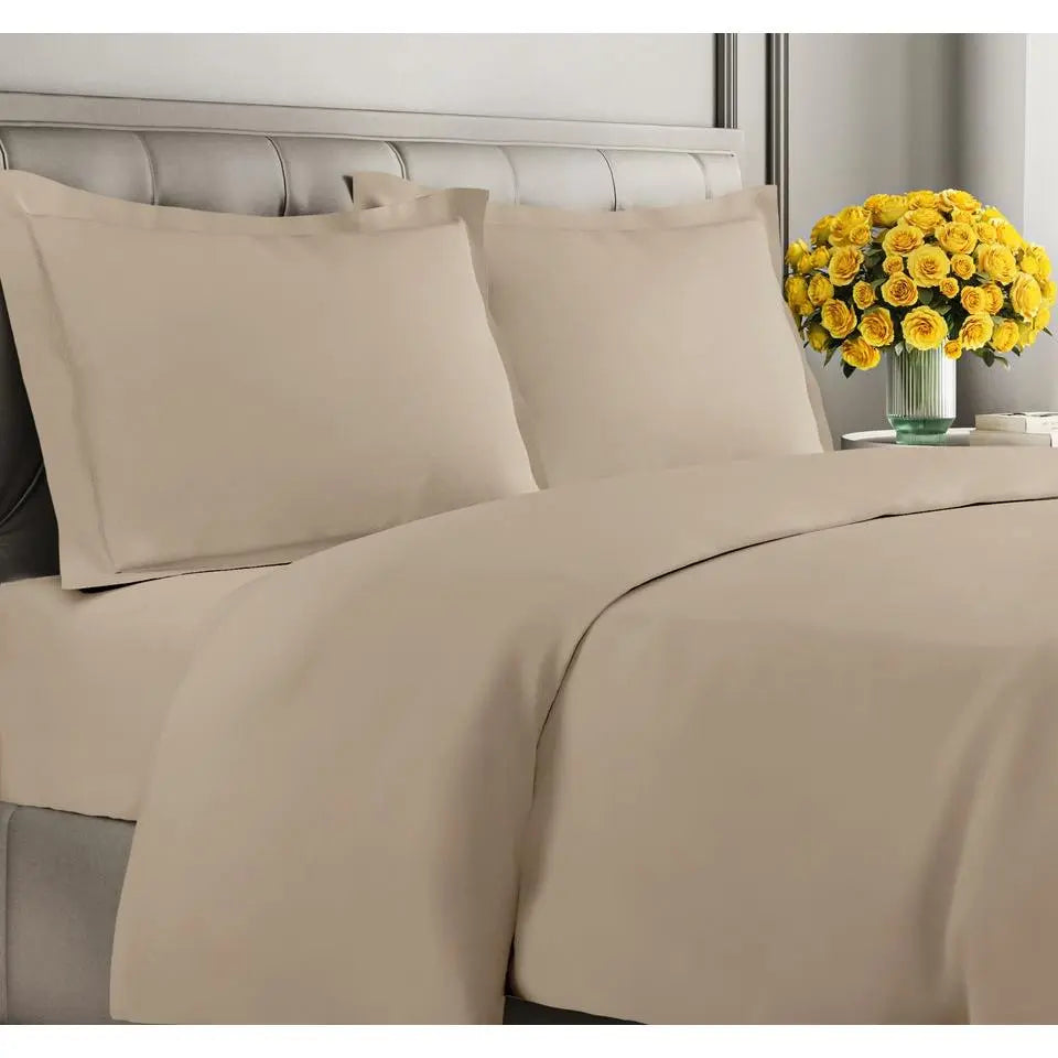 Double-Brushed Duvet Cover Set | Hidden Zipper & Corner Ties, Pillow Shams Included | 18 Colours, Twin to King