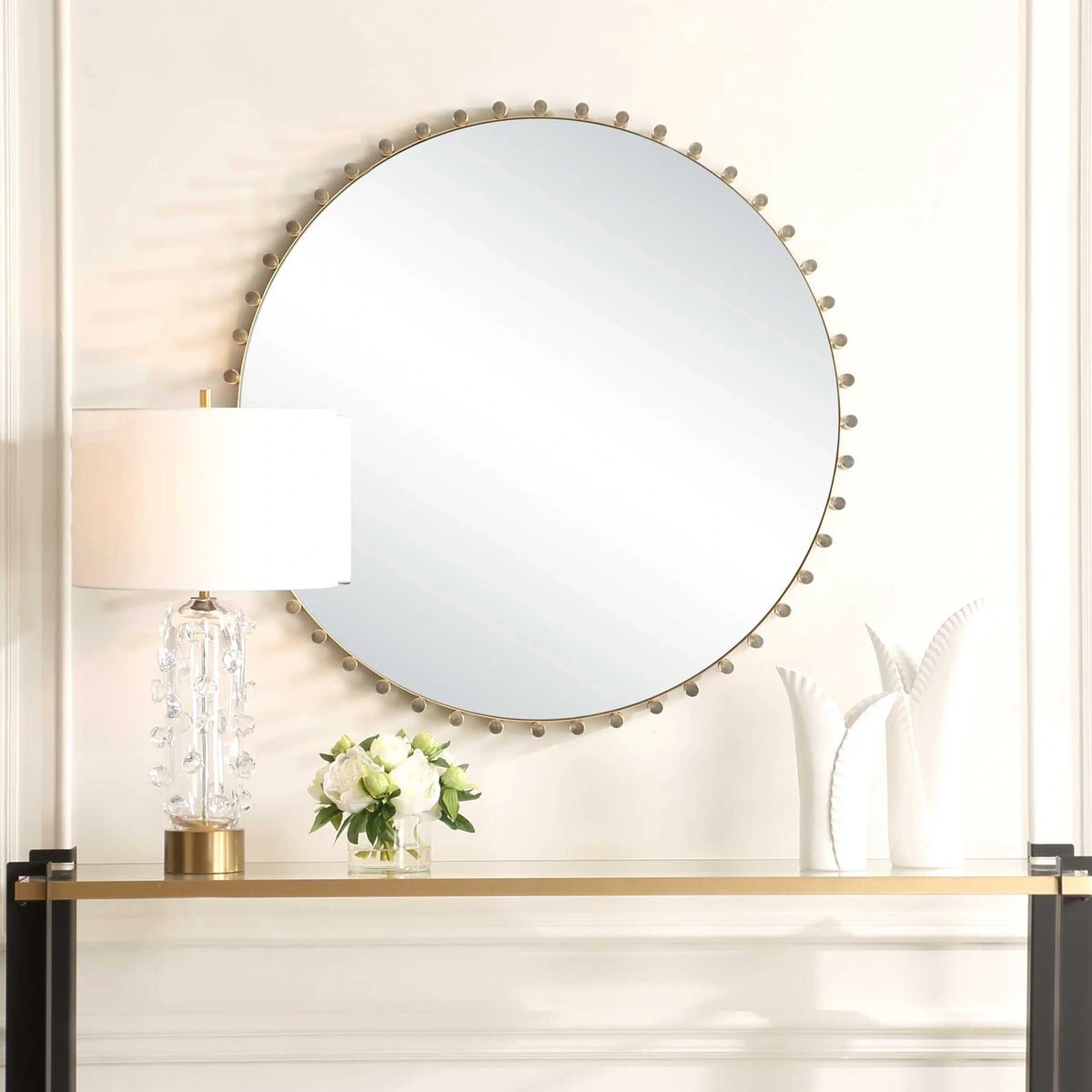 Brass Round Mirror