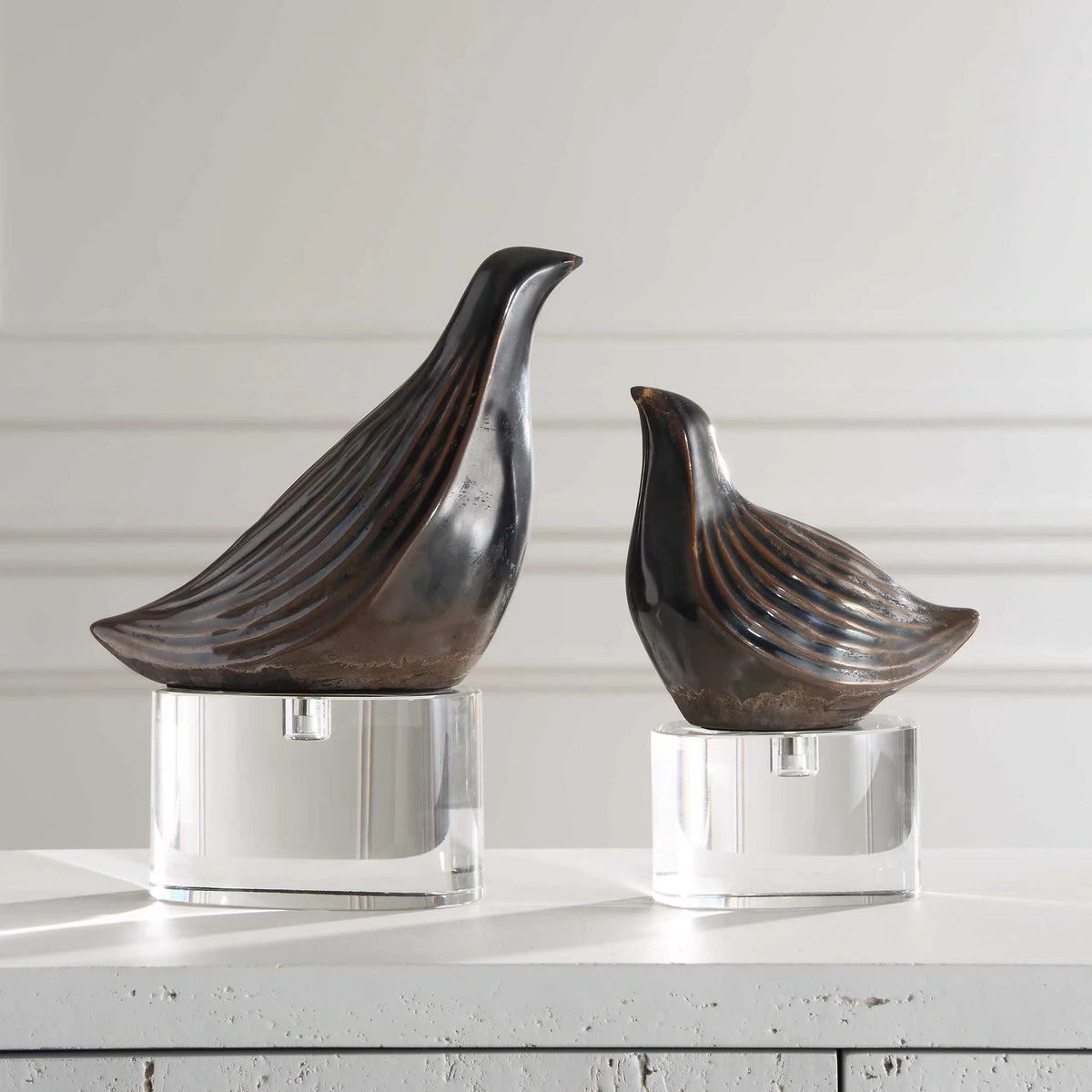Nesting Bird Sculptures, Set of 2
