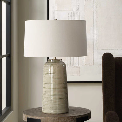 Tan Glaze Table Lamp