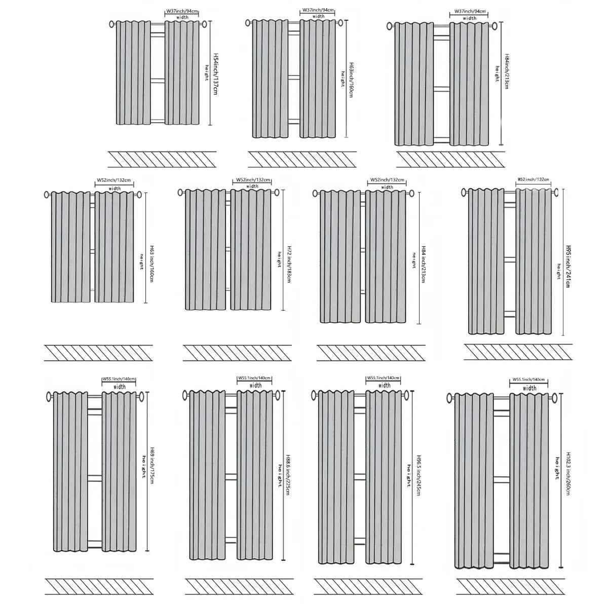 4-Panel Blackout Curtain Set | Thermal Insulated, Rod Pocket | For Wide Windows or Two Standard Windows