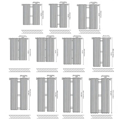 4-Panel Blackout Curtain Set | Thermal Insulated, Rod Pocket | For Wide Windows or Two Standard Windows