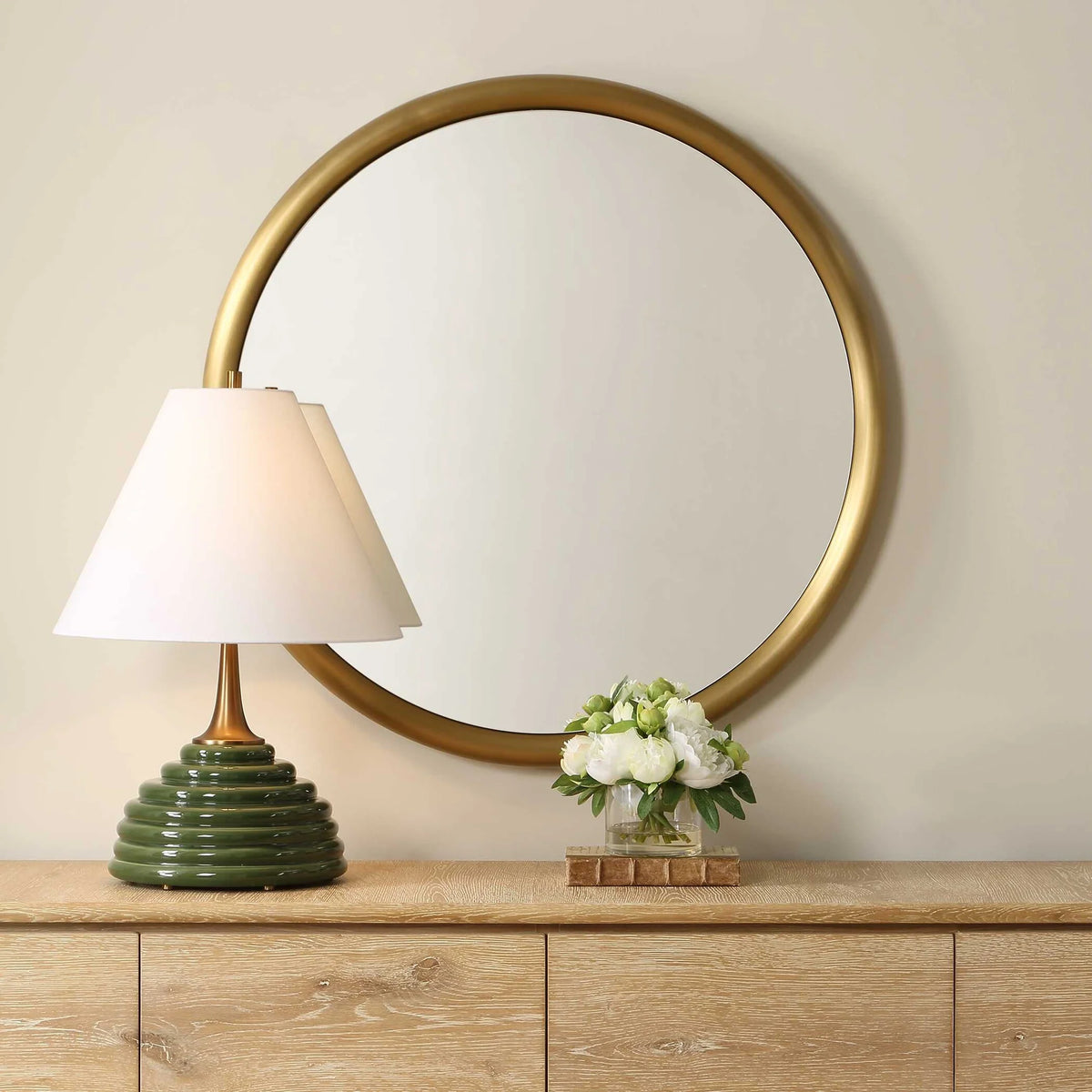 Modern Brass Mirror