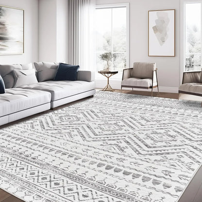 Art&Tuft Moroccan Contemporary Area Rug - Non-Slip, and Machine Washable for Effortless Living