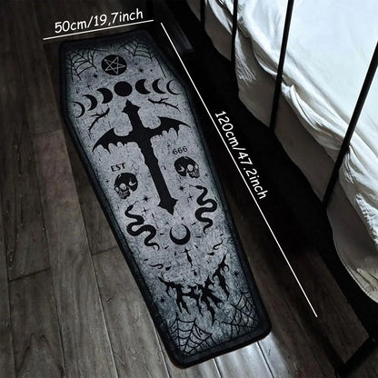 Gothic Skull Cross Pattern Floor Mat
