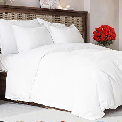 Double-Brushed Duvet Cover Set | Hidden Zipper & Corner Ties, Pillow Shams Included | 18 Colours, Twin to King