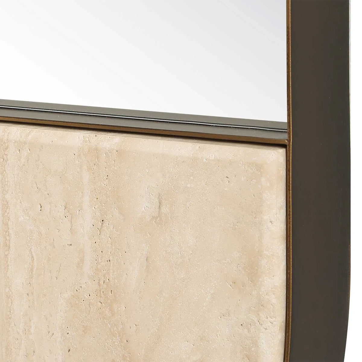 Travertine Oval Mirror