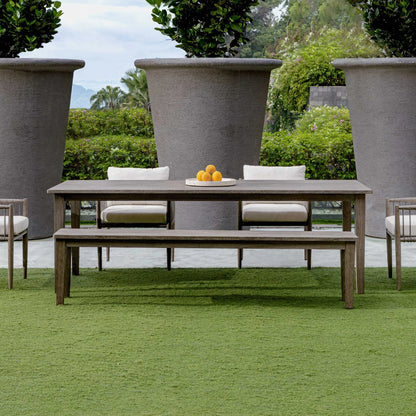 Weathered Mahogany Outdoor Dining Table