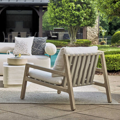 Strap-Accented Outdoor Lounge Chair