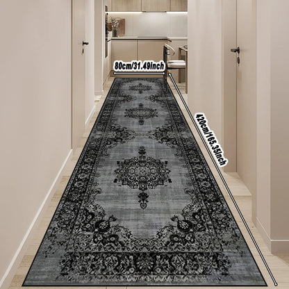 Vintage Persian Pattern Long Hallway Rug, Living Room Dining Decor Mat, Home Decorative Area Rug, Suitable for Kitchen Stairs Corridor Bedroom