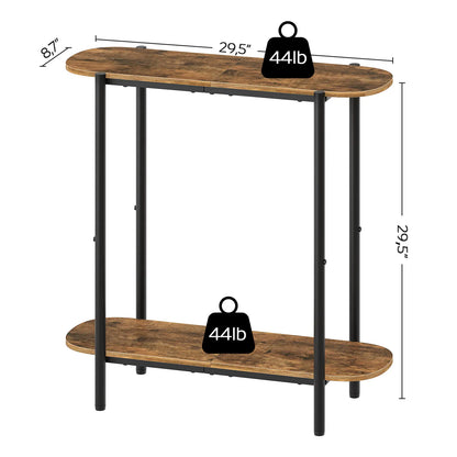 Yatiney 29.5" Narrow Console Table - 2-Tier Entryway & Sofa Table for a Living Space