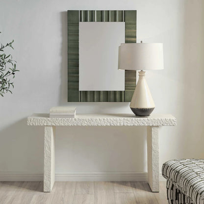 Indoor-Outdoor Limestone Console Table