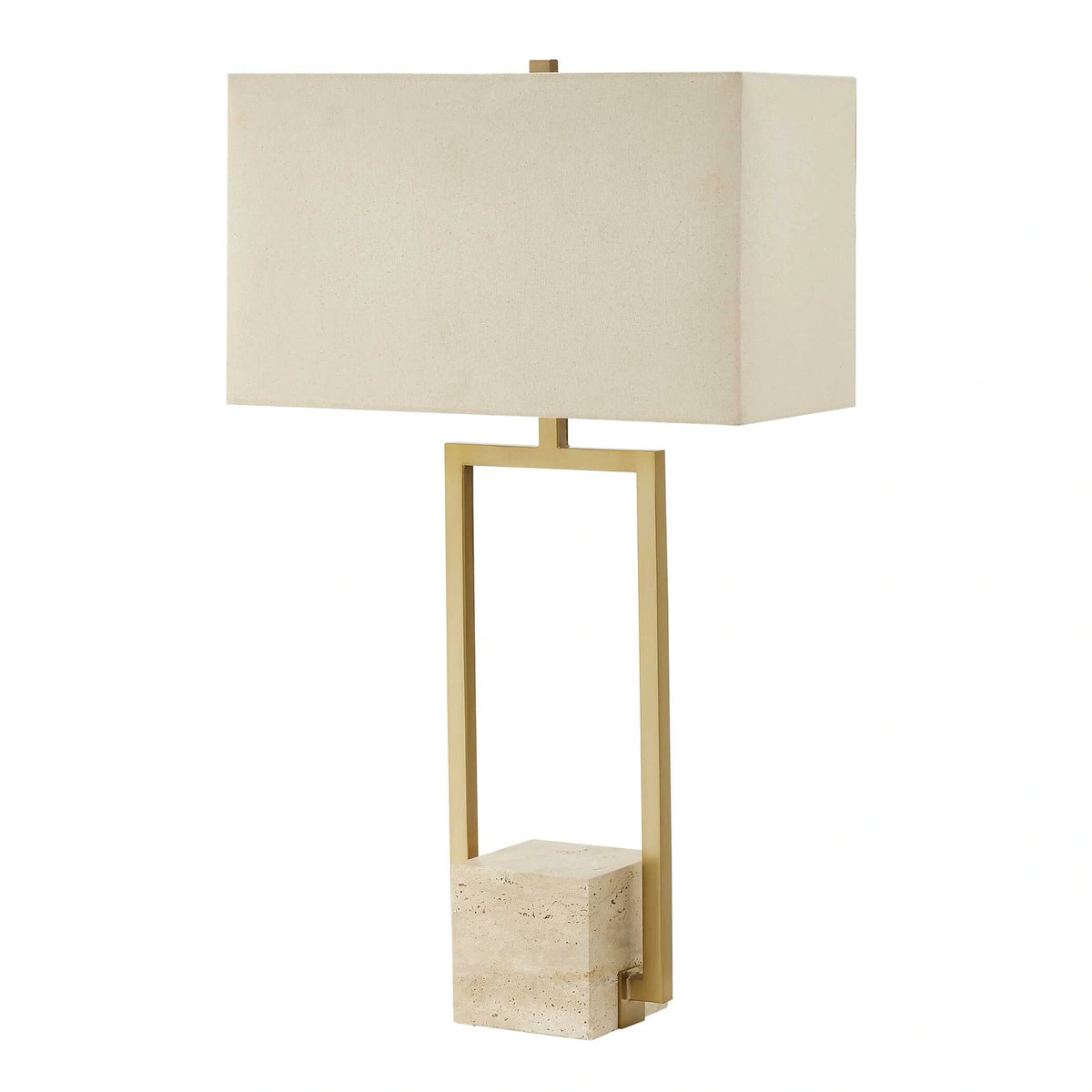 Modern Travertine Table Lamp
