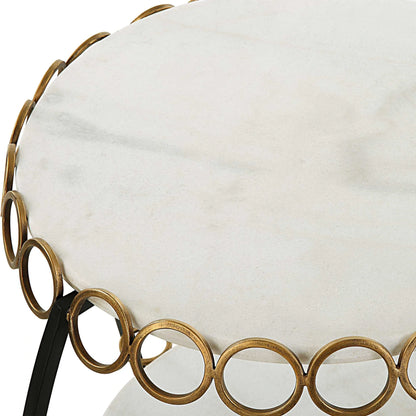 White Marble Side Table