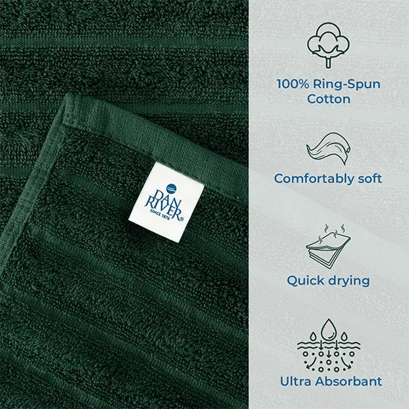 Dan River Unisex 2-Pack Jumbo Organic Cotton Bath Sheets - 35×70 in Thick, Fast-Drying, Spa-Quality Towels