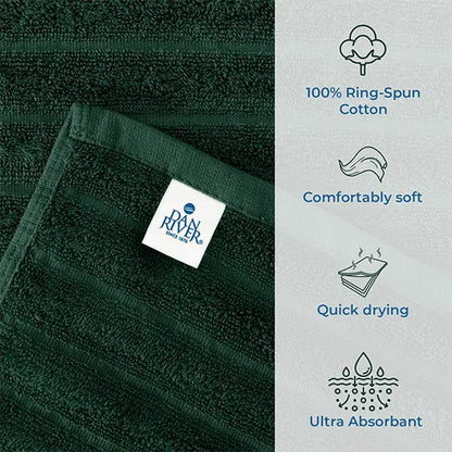 Dan River Unisex 2-Pack Jumbo Organic Cotton Bath Sheets - 35×70 in Thick, Fast-Drying, Spa-Quality Towels