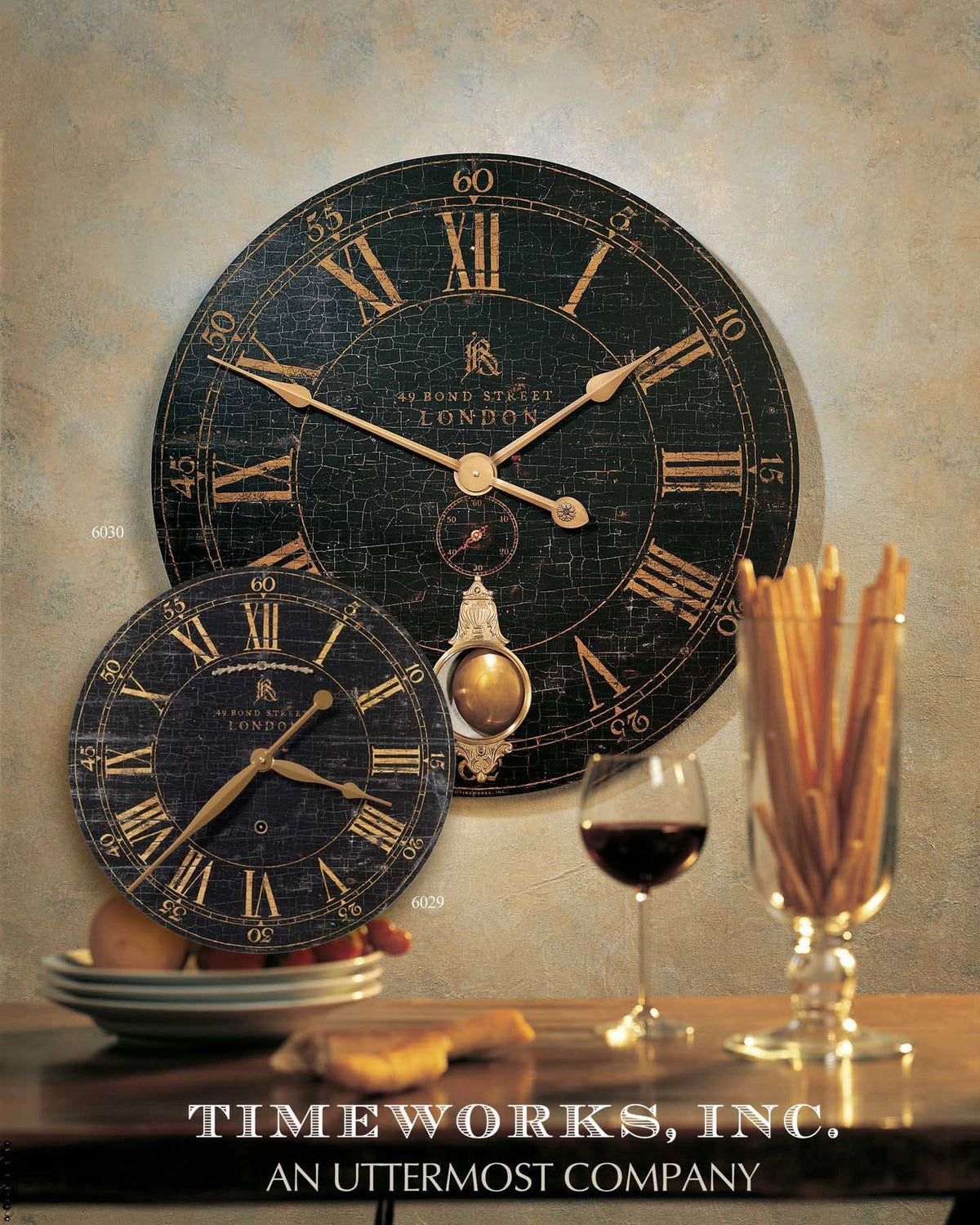 18" Black Wall Clock