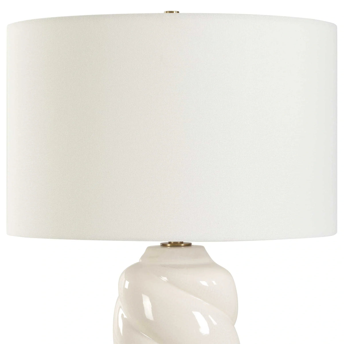 White Swirl Table Lamp