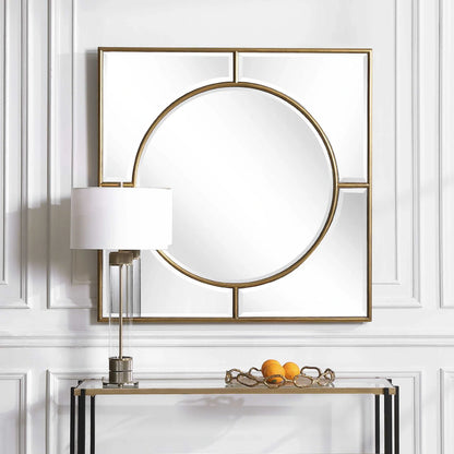 Gold Square Mirror