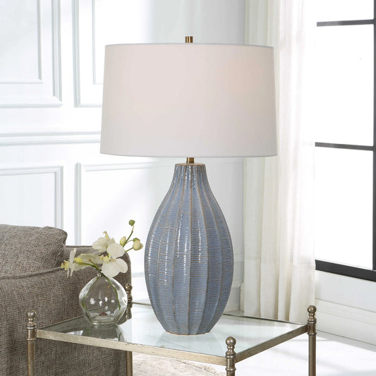 Blue Glaze Table Lamp