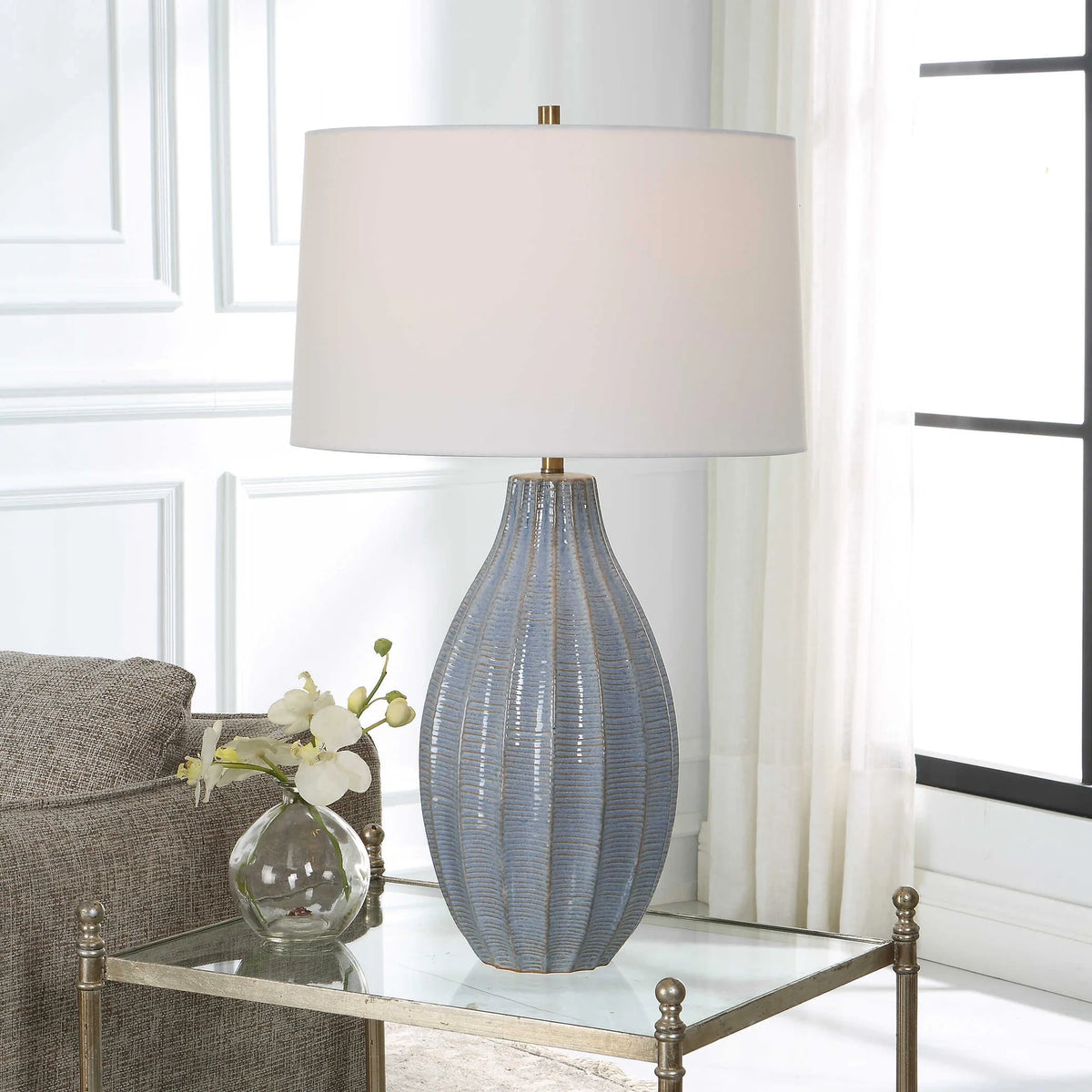Blue Glaze Table Lamp