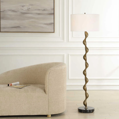 Sculptural Bronze Floor Lamp