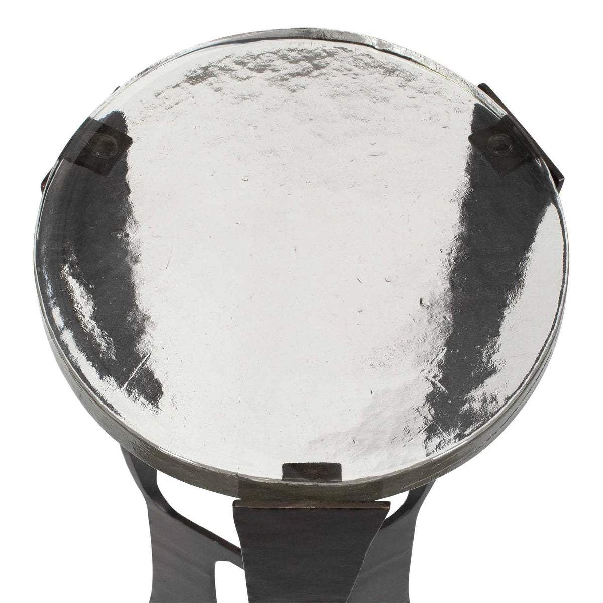 Dark Bronze Cast Glass Drink Table