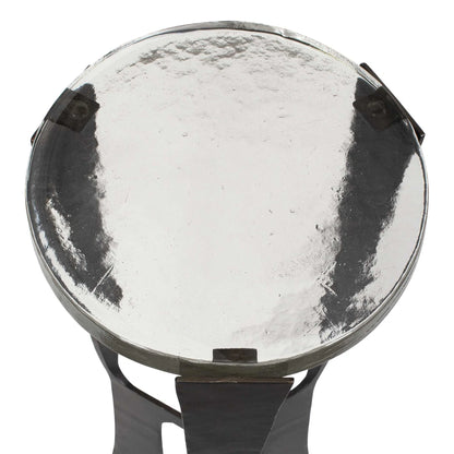Dark Bronze Cast Glass Drink Table