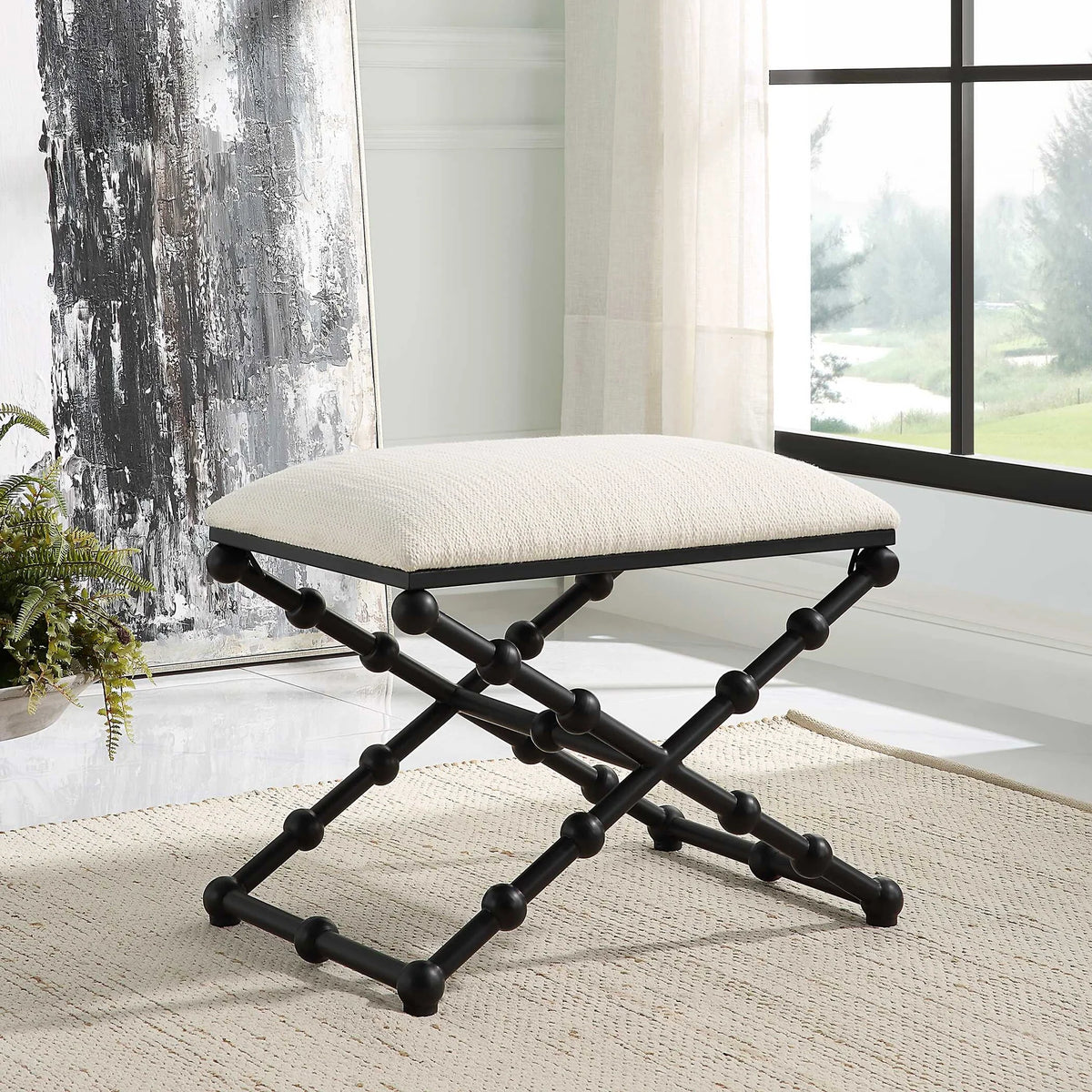Bubble Leg Iron Bench