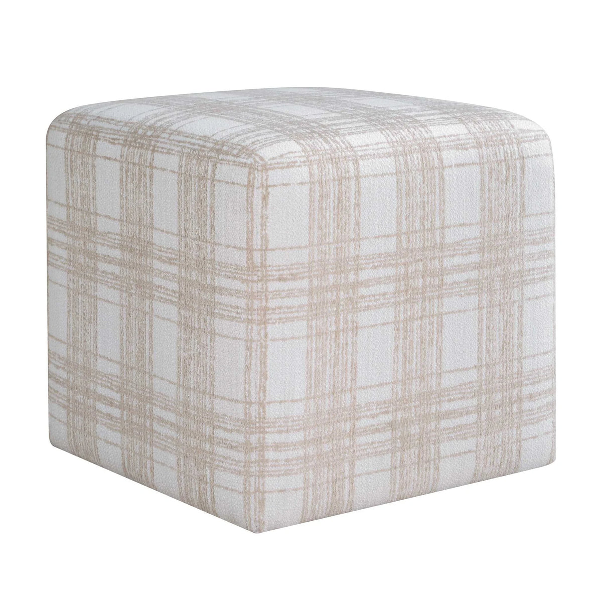 Plaid Ottoman