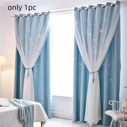 Double Layer Blackout Curtains | Thermal Insulated, Pink | Wide Size Range, Set of 2