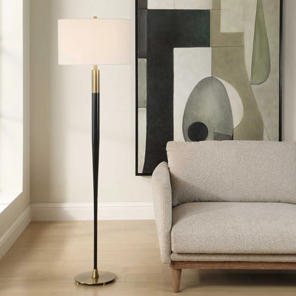 Satin Black Floor Lamp
