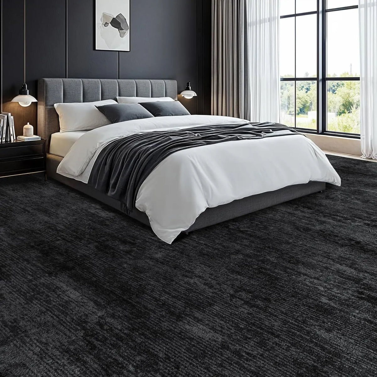 Shilucheng Ultra-Thin Washable Area Rug | 0.7mm Low Profile, Non-Slip Stain-Resistant | Vintage Boho Pattern